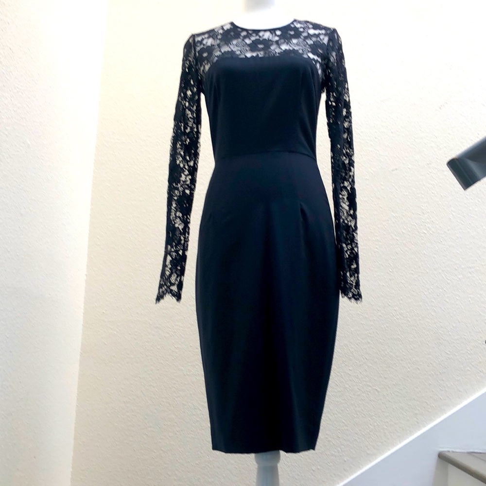 Cocktail Mid Night Blue MIDI Dress Size 4 Pamela Burish
